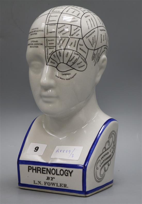 A phrenology head by LN Fowler